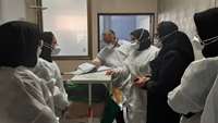 بازدید تیم واکنش سریع وزارت بهداشت ،درمان وآموزش پزشکی از بخش ICU کرونا بیمارستان کوثر سمنان